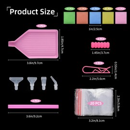 Motroce 137PCS 5D Diamond Painting Wax,Diamond Painting Glue Clay,Diamond Art Wax Glue Clay Set Include Storage Box,Glue Clay,Diamond Pen,Clips,Tray for DIY Diamond Art Accessories(5 Colors)