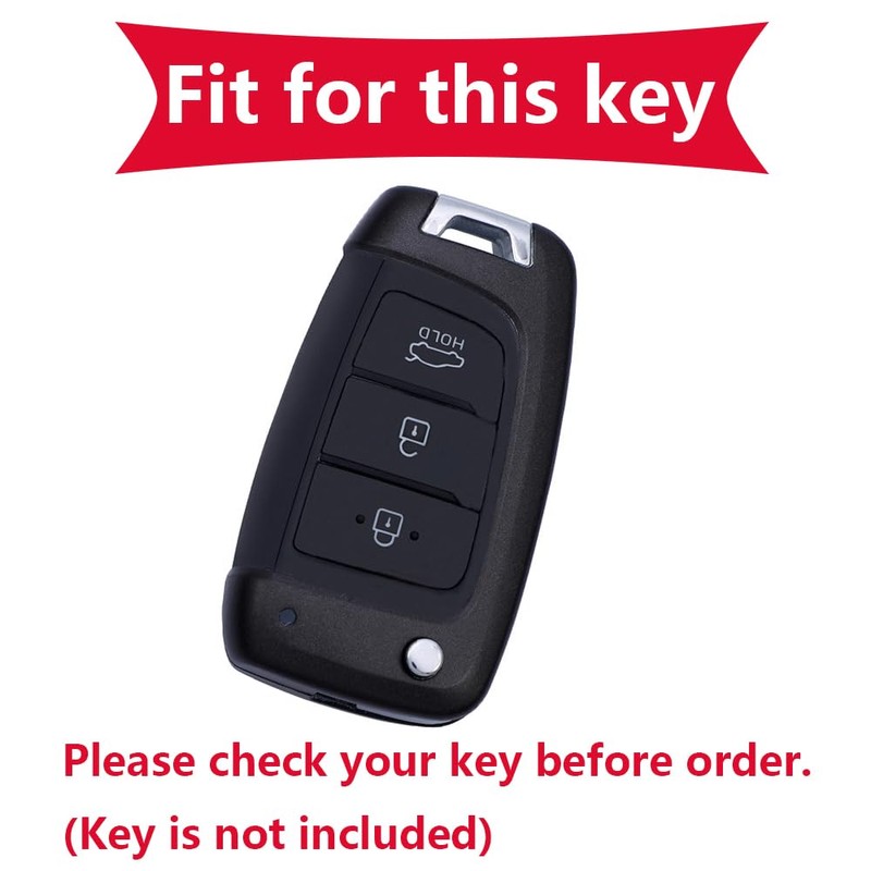 KUNIO Flip Key Case Suitable for Hyundai Kona i30 Tucson