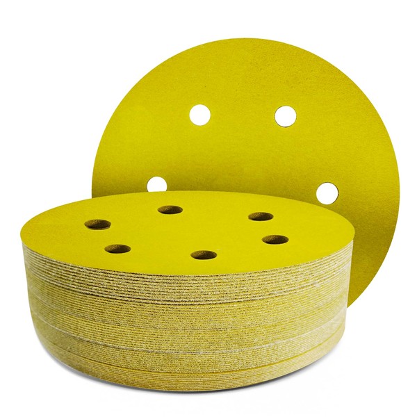 GZKTY Pack of 50 150 mm Velcro Sandpaper, Eccentric Sanding