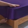 ROOEE Satin Silk Fitted Sheet with Pillowcase Set Breathable Soft