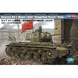 Hobby Boss Russian KV-1 Model 1942 Tank with Simplified Turret Vehicle Model Building Kit