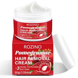 Pomegranate Hair Removal Cream for Women, Gentle Fast Acting Depilatory Cream for Face, Upper Lip, Chin, Underarms & Body, Soothing Formula for Sensit