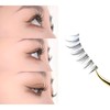 LASHIDOL False Eyelashes, Natural, Transparent Band, Cluster Lashes, Handmade False