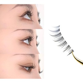 LASHIDOL False Eyelashes, Natural, Transparent Band, Cluster Lashes, Handmade False Eyelashes, Natural False Eyelashes, DIY at Home, Daily Makeup, 5 Pairs (Gorgeous Idol)