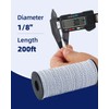 Bungee Cord 1/8 Inch x 200 Feet - White with