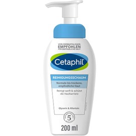 CETAPHIL Cleansing Foam, 200 ml, Facial Cleansing for Normal, Dry, Sensitive Skin, Gently Cleans Blemished Skin, Removes Sebum and Protects the Skin Barrier, With Glycerine and Ceramides