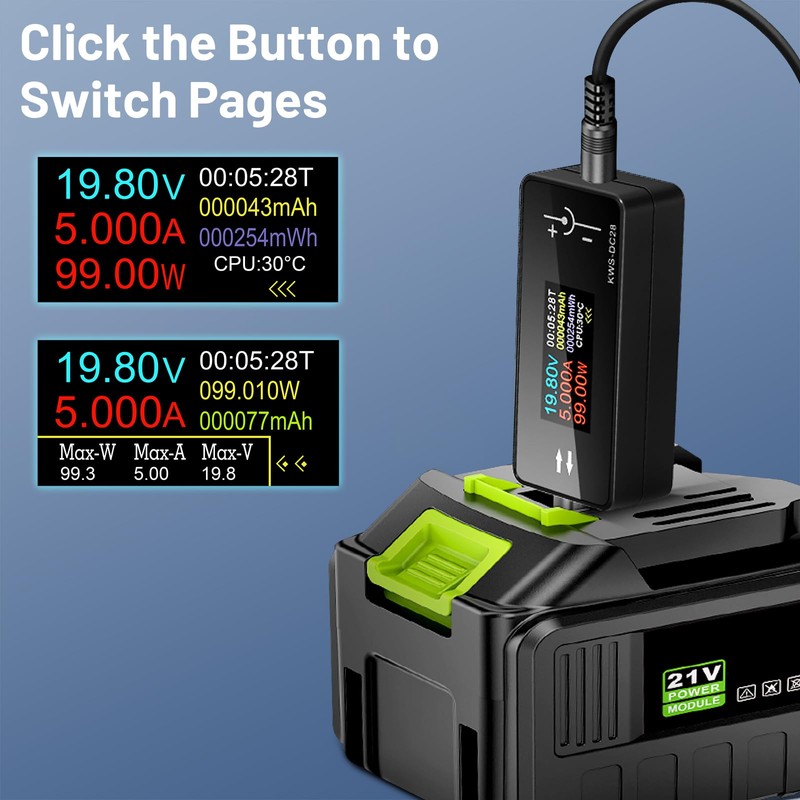 diymore Tester Meter, DC 5.5 x 2.5 Interface Tester, Digital