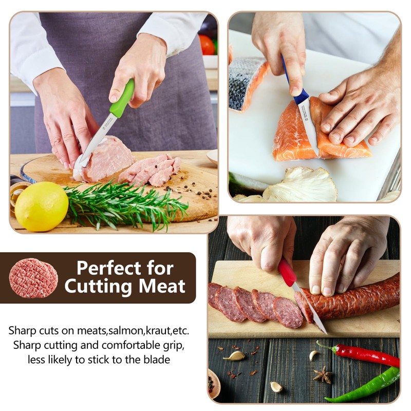 targzier Paring Knives with Straight Edge,Spear Point,Stainless Steel Paring Knife