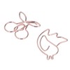100Pcs Cute Paper Clips Cherry Hummingbird Style Electroplated Metal Gold
