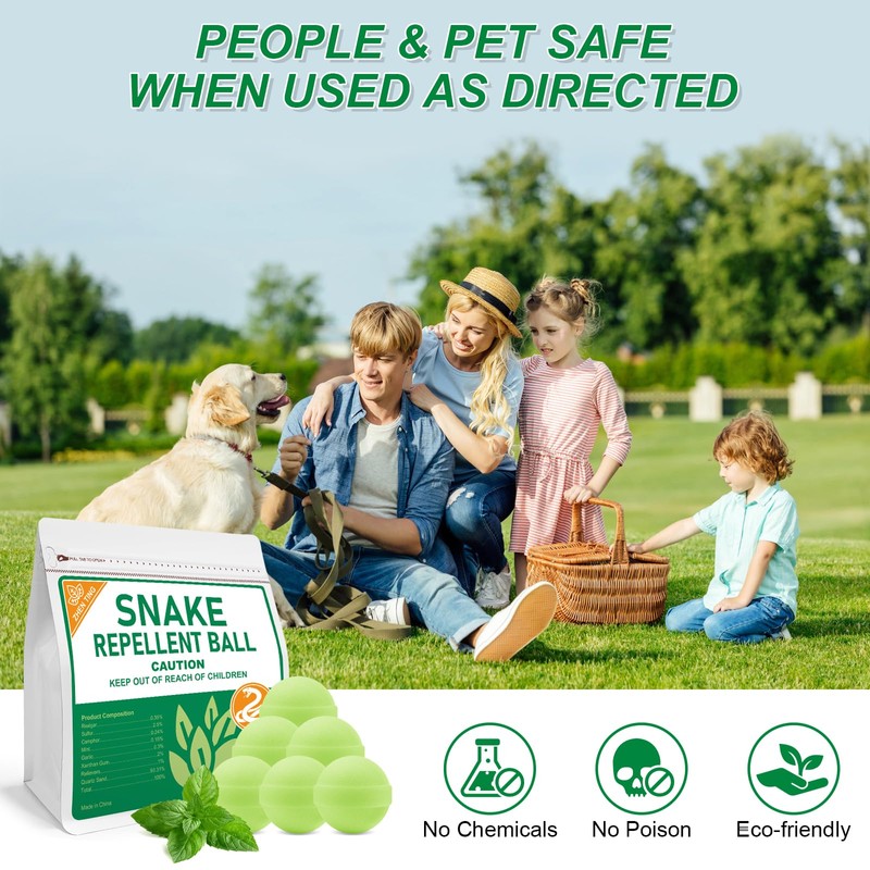 ZHEN TING 24 Pack Snake Repellent for Yard Powerful, Snake