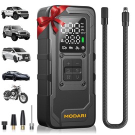 MODARI Tire Inflator Portable Air Compressor - 4X Faster 160 PSI Portable Air Pump for Cars - Cordless Tire Inflators with Gauge - Portable Tire Inflator for Car, Pickup, Bike and More
