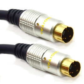 kenable Pure OFC HQ SVHS S-Video 4 pin mini-Din Cable Gold 5m [5 metres]