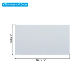 PATIKIL 5pcs Galvanized Steel Sheet, 10x5cm Galvanized Steel Plate Panels 0.5mm Thick Metal Timber Connector Sheet for Roof Flashing Fixing Repair Arts Crafts DIY Projects