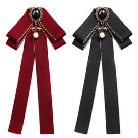 FFDHWU 2 Pieces Of Fluttering Bow Ties, Women'S Bow Ties, Clothing Accessories, Retro Bow Ties, Adjustable Bow Ties, Ele And Simple Bow Ties