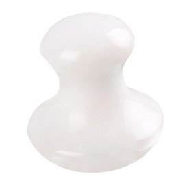 COLLBATH 1pc Jade Mushroom for Facial Scraping Massage Tool for Circulation and Mobility White for Spa and Home Use