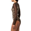 GUESS womens Eco Long Sleeve Penelope Body Mesh, Espresso Brown,