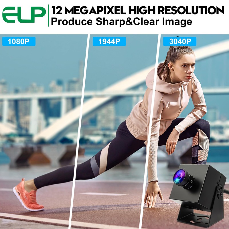 ELP 1080P 120fps USB ojo de pez cámara para computadora