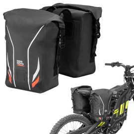 KEMIMOTO Motorcycle Saddlebags,Waterproof Luggage Bag with Surron support frame, Bike Panniers Compatible with Sur-Ron Light Bee X and S X160 X260, 12L