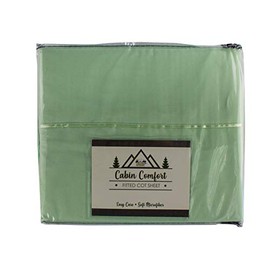 Everything Summer Camp Comfort - Cabin Sheet for Camping and RV - Fits All Cot Size Beds - 72 x 28 Inches - Super Soft (Fitted, Mint Green)