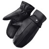 Harssidanzar Genuine Leather Mittens Mens, Warm Lined Winter Leather Mitt