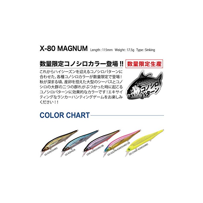 Megabass X-80 MAGNUM Lens Konoshiro RB