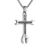 HZMAN Cross Necklace for Men Stainless Steel Bible Verse Philippians