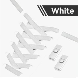 Aujzoo No Tie Shoe Laces for Trainers | Premium Elastic Weave & Quick Lock Buckle | Flat Shoe Laces For Adults & Kids | Elastic Shoelaces No Tie