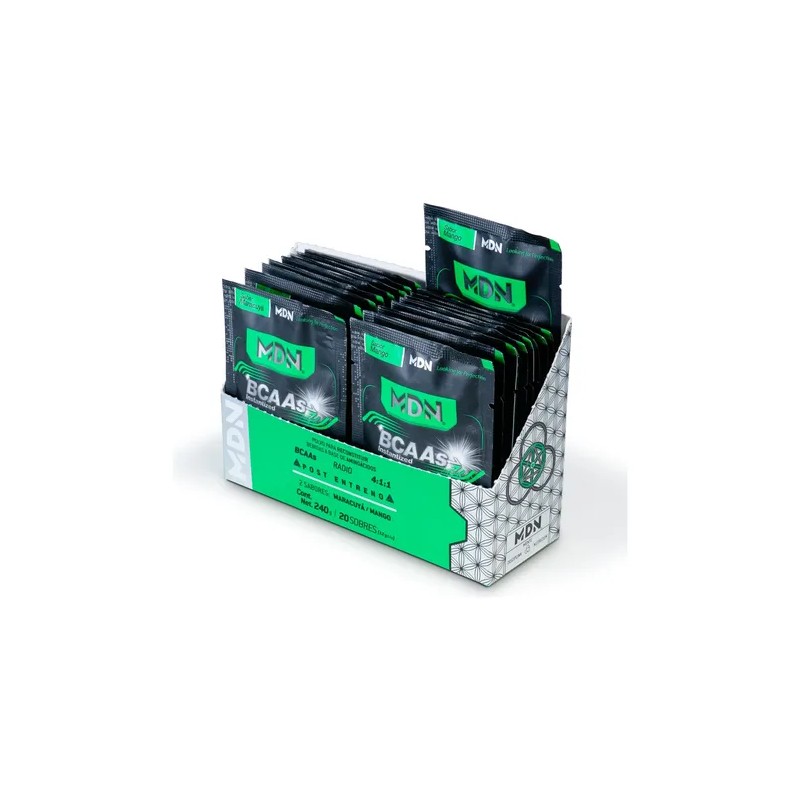 Aminoácidos Bcaa, 20 Pack 2 Sabores, 8g Bcaas + Beta-alanina