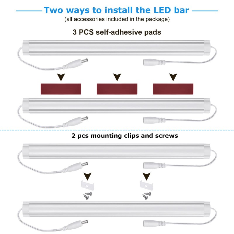 Litever Kitchen Under Cabinet LED Lighting Kit, Super Bright, 6