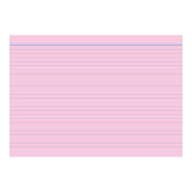 RNKVERLAG 115053 Index Cards Lined 7 mm Pink DIN A5 1 Pack of 100 Cards