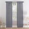 Megachest a pair of slot top voile curtains (Dark Silver,