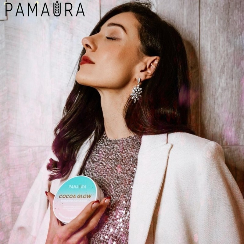 PAMAURA Cocoa Glow Shimmering Body Butter with 100% Natural Ingredients