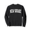 Vintage New Square NY Distressed White Varsity Style Sweatshirt