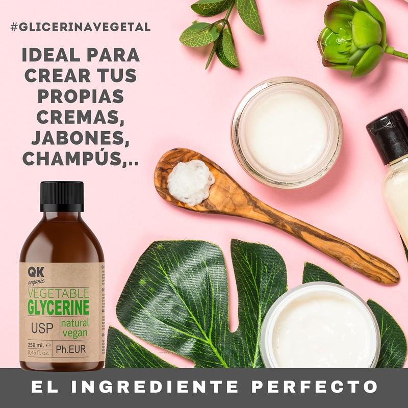Liquid vegetable glycerine, 250 ml, moisturising and supple hair and