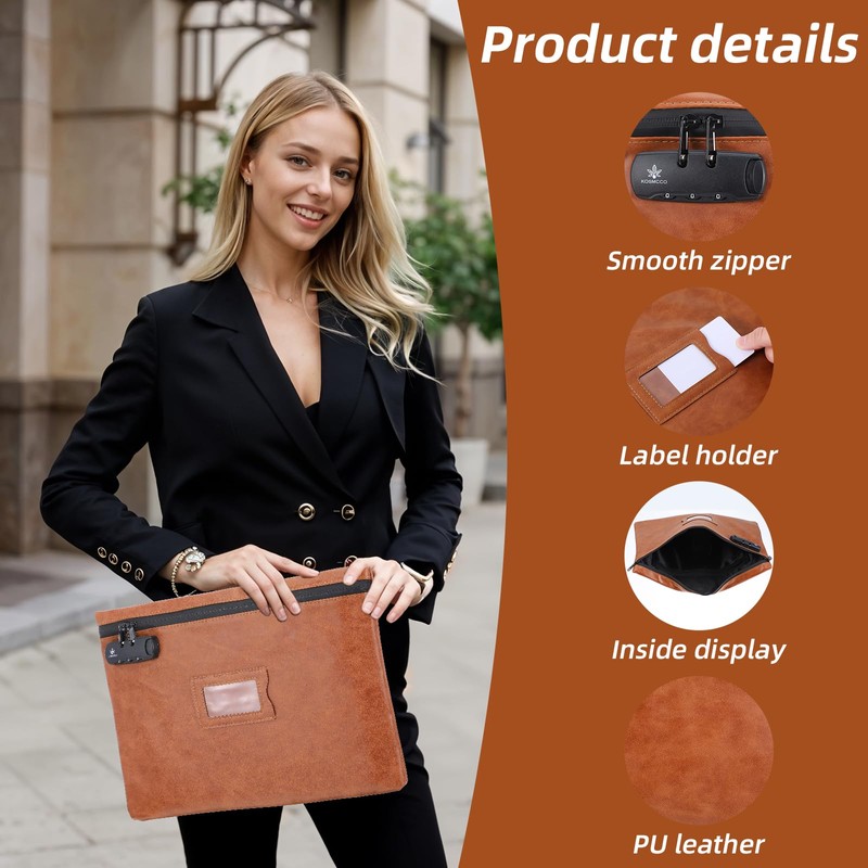 Notary Bag with Lock, Heavy Duty Notary Supply Bag for