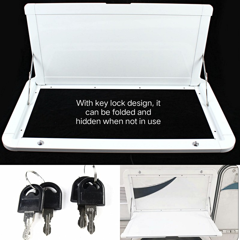 kunghei 31.5" White- Wall Mount Folding Table Caravan RV Flip