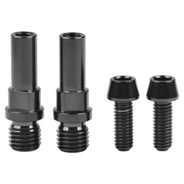 Wanyifa Titanium Ti Bolts Bicycle Post V Brake Bosses M10x1.25mm & M6x16mm Screws (Black)