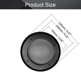 Fielect 2Pcs 5.5inch Speaker Grill Cover Mesh Decorative Circle Woofer Guard Protector Cover Audio Accessories Black Cloth Cover