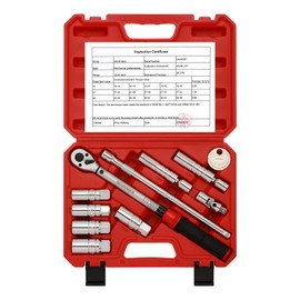 MIXPOWER 11PCS 3/8" Drive Magnetic Spark Plug Socket Set with Torque Wrench, 10-45ft.lb/13.6-61Nm, 6 & 12 Point, Includes 14, 16, 18 mm & 9/16", 5/8", 3/4", 13/16" Socket