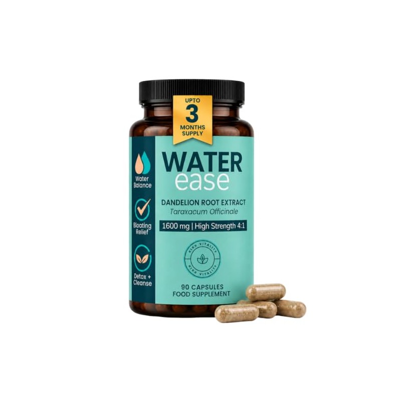 WATEREASE Dandelion Root Extract 1600mg (4:1) – Water Retention Tablets