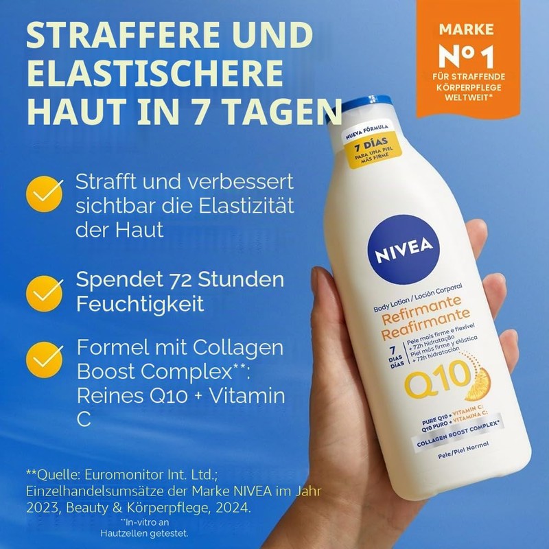 NIVEA Q10 Firming Body Lotion (1 x 250 ml), Moisturising