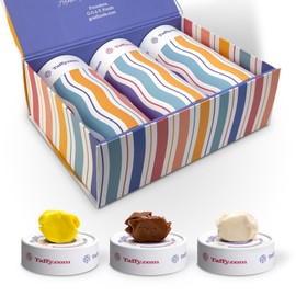 Taffy.com | Taffy Candy Gift Box | Individually Wrapped Whipped Taffy | Banana, Chocolate Fudge, Vanilla Candies | Great Gift Idea Holidays and Birthdays | Made in USA | Pack of 3