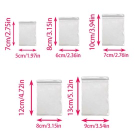 160 PCS Jewelry Bag Self Seal Plastic Zipper Bag Clear PVC - Clarity Tarnish Prevention,Small Sealed Bag,Resealable Packaging or Storage,Arrangement of Jewelry, Earrings and Rings, 5 Sizes