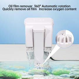 NEATFIEO Hang on Aquarium Filter no Priming Required 20-40 Gallon Adjustable Power Fish Tank Filter Multi Layer Filtration System with Remove Oil Film and Double Waterfall for Freshwater Saltwater