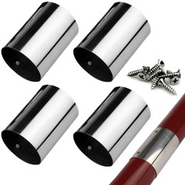 4Pcs 45mm Stair Handrail Connection Joint,Ultra-Thin 0.4mm Stainless Steel Expandable Handrail Joint,with 8Pcs Stainless Steel Screws