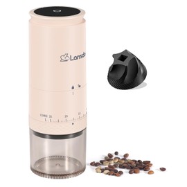 Portable Cordless Burr Coffee Grinder, Electric Conical Bur Espresso Grinder with 38 External Adjustable Grind Settings, Battery Display Panel, Rechargeable Small Coffee Bean Mill For Travel