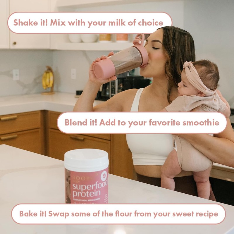 Boobie Body Superfood Protein Pregnancy and Postpartum Meal Replacement Shake,