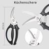Poultry Scissors, Meat Scissors, Kitchen Scissors with Metal Handles, Non-Slip