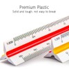 Belegao 1 PCS 30cm Scale Ruler Architect, Plastic Triangular Ruler