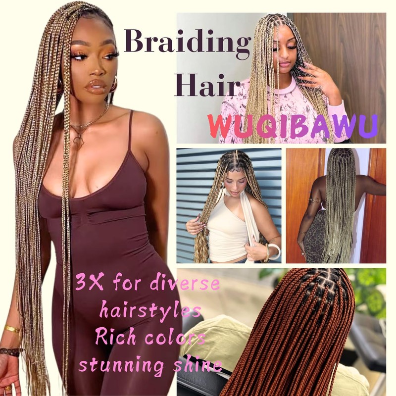 Gray Braiding Hair Pre stretched Hypoallergenic Braiding Hair Extensions